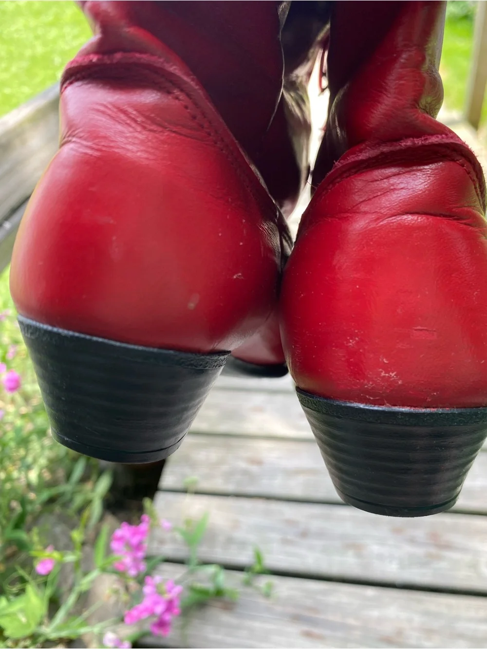 Laredo kids SZ 1 Red Leather Fringe Cowboy Boots Made in USA 🇺🇸